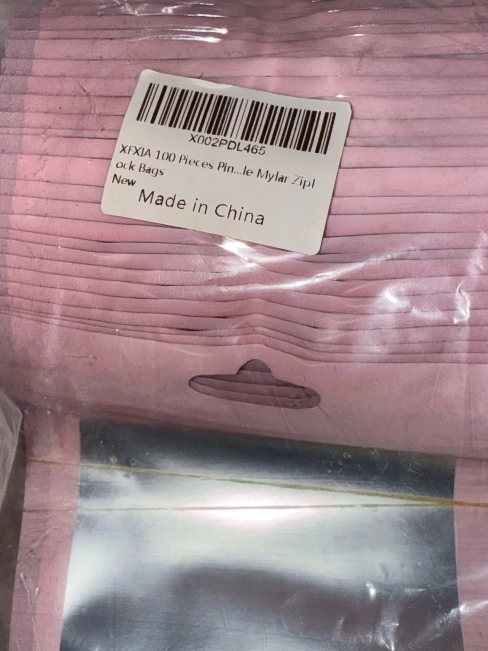 NWT’s 100 Pcs - Pink Resealable Pouch Pack - Matte Pink Jewelry, Candy ETC Bags
